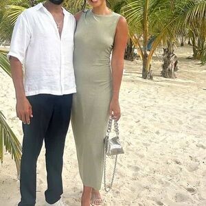 4th & Reckless sleeveless allover hotfix diamante midaxi dress